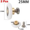 2-Piece Shower Door Rollers for Sliding Glass Doors, Single Wheel, 25 mm view 2