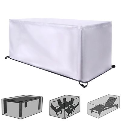 HSFFBHFBH Patio Furniture Cover, 125 x 61 x 74 cm, Silver 420D Oxford Fabric
