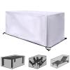 HSFFBHFBH Patio Furniture Cover, 125 x 61 x 74 cm, Silver 420D Oxford Fabric view 1