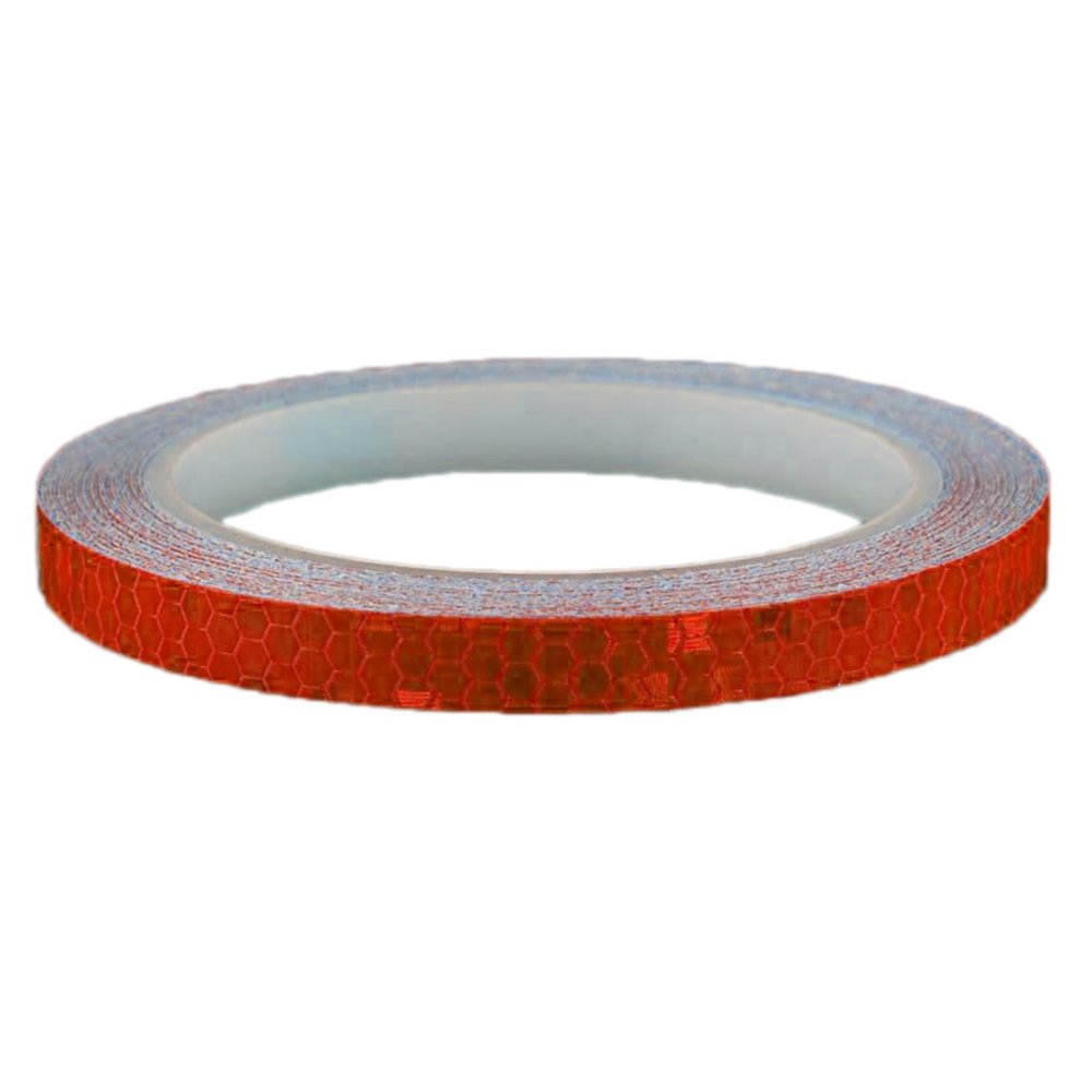Kisangel 8 m Reflective Bicycle Stickers, Red Self-Adhesive Fluorescent Tape