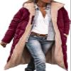 COALHO Women's Reversible Long Hooded Puffer Coat, Claret, S view 1