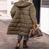 COALHO Women's Reversible Long Hooded Puffer Coat, Claret, S view 3