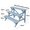 HJXGQJM 3-Tier Solid Wood Plant Stand, 80 x 60 cm view 2