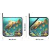 Pot Holders with Colorful Underwater Fish, Heat-Resistant, 2-Piece Set view 2