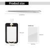 Sliding ID Badge Holder with Clear Window, Black Guitar Design view 2