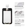 Sliding ID Badge Holder with Clear Window, Black Guitar Design view 3