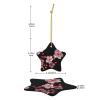 Sakura on Black 2023 Star-Shaped Ceramic Christmas Tree Ornament view 4