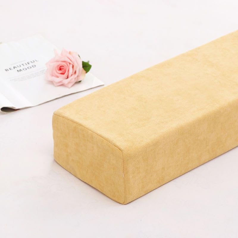 DEVINK Bed Gap Filler Pillow for Headboard, Soft Mattress Wedge, Yellow, 60 x 8 x 8 in