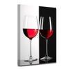 CXHOSTENT Black, White and Red Wine Canvas Wall Art for Kitchen, Minimalist Wine Glass Decor for Bar, Pub or Restaurant (60 x 90 cm) view 1