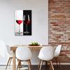CXHOSTENT Black, White and Red Wine Canvas Wall Art for Kitchen, Minimalist Wine Glass Decor for Bar, Pub or Restaurant (60 x 90 cm) view 4