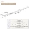 Stair Railing Handrail, Forged-Iron Square-Tube Wall-Mounted Support Set, White, 500 cm view 2
