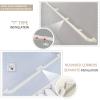 Stair Railing Handrail, Forged-Iron Square-Tube Wall-Mounted Support Set, White, 500 cm view 4