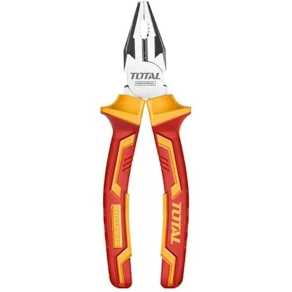 TOTAL Insulated Universal Pliers, 160 mm, Chrome Vanadium, VDE-Certified