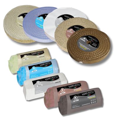 Lux Metal 5 Polishing Wheel Set, 300 mm, 5 Compounds, 700 g