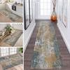 ZDYHMrj Long Hallway Runner Rug, Non-Slip, Washable, Gray/Brown/Blue, 120 x 120 cm view 1
