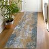 ZDYHMrj Long Hallway Runner Rug, Non-Slip, Washable, Gray/Brown/Blue, 120 x 120 cm view 4