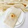 RAEF 100-Piece 32 x 32 cm Sage Green Gauze Cotton Napkins, Reusable, for Weddings, Parties, Christmas and Table Decor view 2