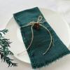 RAEF 100-Piece 32 x 32 cm Sage Green Gauze Cotton Napkins, Reusable, for Weddings, Parties, Christmas and Table Decor view 3