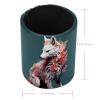 Floral Dog Pen Holder, White Pencil Case for Desk, Office and School view 3