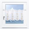 Plauener Spitze Café Curtain, Bell Band, 64 x 55 cm, Red view 1