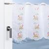 Plauener Spitze Café Curtain, Bell Band, 64 x 55 cm, Red view 4