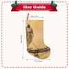 ROOZEE Christmas Stocking, Owl Standing on Tree, 45.7 cm, Festive Decor and Gift Bag view 3