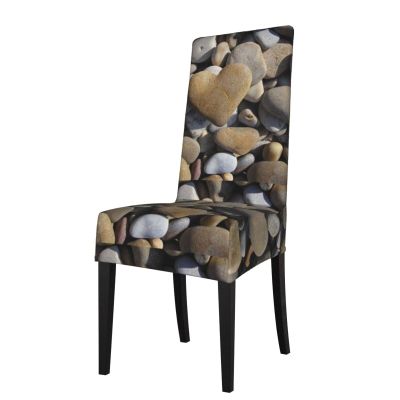 VhoMes Chair Covers with Heart Stone Print, Stretch Covers for Dining Room, Kitchen & Hotel