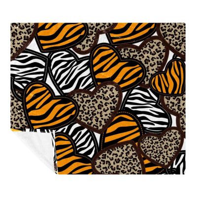 VAPOKF Heart of Animal Texture Soft Cozy Throw Blanket for Adults and Kids, Lightweight Microfiber Fleece Blanket for Couch, Bed, Sofa, or Travel, 59" x 79"