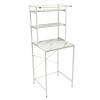 EurHomePlus Washing Machine and Dryer Storage Rack, 3-Tier Bathroom Shelf, White + Marble view 2