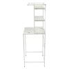 EurHomePlus Washing Machine and Dryer Storage Rack, 3-Tier Bathroom Shelf, White + Marble view 3