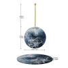 Ocean Splash Foam-Printed Round Ceramic Christmas Ornaments view 3