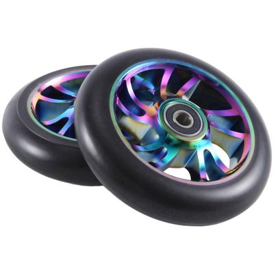 Knadgbft 2-Piece Aluminum Stunt Scooter Wheels, 110 mm