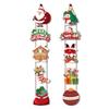 Merry Christmas Hanging Banner with Santa Claus and Snowman view 1