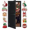 Merry Christmas Hanging Banner with Santa Claus and Snowman view 3