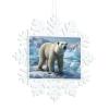 Polar Bear Snowflake Ornaments, Hanging Christmas Décor view 2