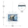 Polar Bear Snowflake Ornaments, Hanging Christmas Décor view 4