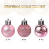 sourcing map 24-Piece Christmas Ball Ornaments, 28 mm x 41 mm, Pink view 3