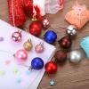 sourcing map 24-Piece Christmas Ball Ornaments, 28 mm x 41 mm, Pink view 4