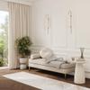 TAPISO Crystal Runner Rug, Shiny Gold Beige Brown Palm Leaf Design, 80 x 160 cm view 3
