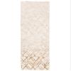 TAPISO Crystal Runner Rug, Glossy Gold, Beige and Cream, Line and Zigzag Pattern, Modern Design, KO-TEX, 100 x 220 cm view 2