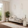 TAPISO Crystal Runner Rug, Glossy Gold, Beige and Cream, Line and Zigzag Pattern, Modern Design, KO-TEX, 100 x 220 cm view 3