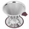 UPQRSG Pour-Over Coffee Dripper, 304 Stainless Steel, Double-Layer Filter, Reusable, with Holder for 16 Cups view 1