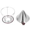 UPQRSG Pour-Over Coffee Dripper, 304 Stainless Steel, Double-Layer Filter, Reusable, with Holder for 16 Cups view 3