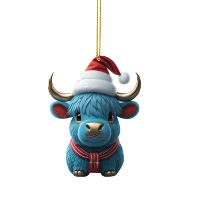 Christmas Tree Decoration Acrylic Cow Ornament
