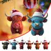 Christmas Tree Decoration Acrylic Cow Ornament view 2