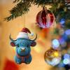 Christmas Tree Decoration Acrylic Cow Ornament view 3