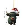Christmas Tree Decoration Acrylic Cow Ornament view 4
