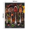SMTDeco Cooktop Cover 30 x 40 cm, Extra Work Surface, Splash Guard & Cutting Board, Tempered Glass, Scratch-Resistant, for Induction/Ceramic Cooktops, 1-Piece, Red Herbs & Spices Design view 2
