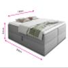 Sofnet Base Box Spring Bed with 2 Storage Compartments, Bonell Mattress and Topper, Pink Inari 52, 55 x 79 in view 4