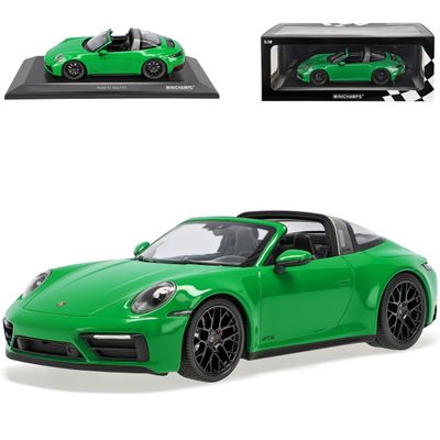 Porsche 911 (992) Targa 4 GTS Green, 1:18 Minichamps Model Car